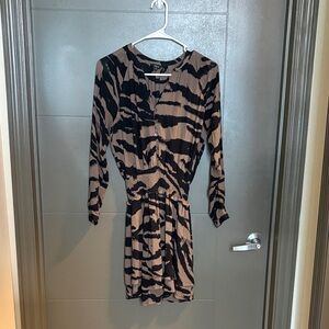 Rails Black and Tan Long Sleeve Dress